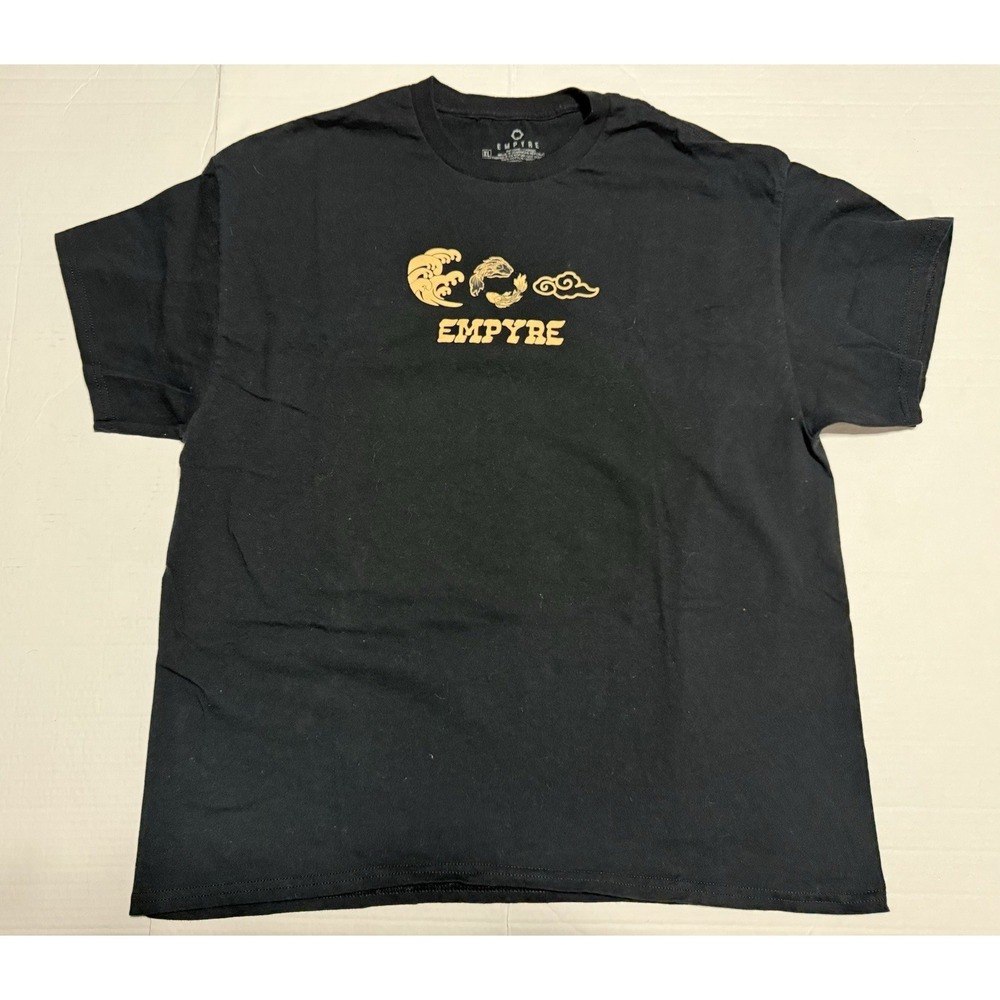 Empyre T Shirt Embrace Duallity Med Black Waves Koi Fish Skater Y2K Anime Japan‎
